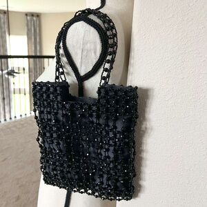 Black Beaded Bag Made Exclusively for Giorgio Beverly Hills